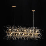 Modern Glam 15 - Light Starburst Dandelion Crystal Glass Linear Chandelier - LightfixturesUAE