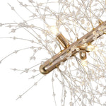 Modern Glam 15 - Light Starburst Dandelion Crystal Glass Linear Chandelier - LightfixturesUAE