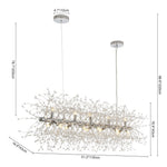 Modern Glam 15 - Light Starburst Dandelion Crystal Glass Linear Chandelier - LightfixturesUAE