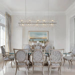 Modern Glam 15 - Light Starburst Dandelion Crystal Glass Linear Chandelier - LightfixturesUAE