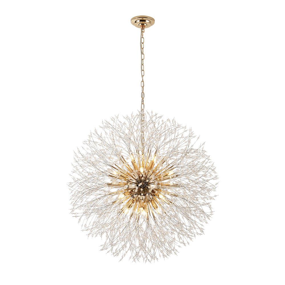 Modern Glam 16 - Light Starburst Dandelion Crystal Glass Chandelier - LightfixturesUAE