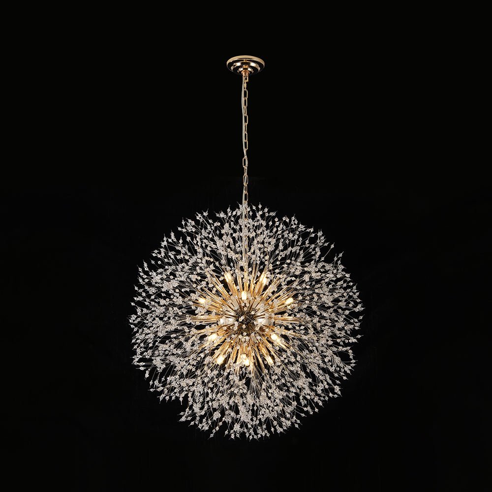Modern Glam 16 - Light Starburst Dandelion Crystal Glass Chandelier - LightfixturesUAE
