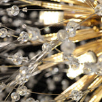 Modern Glam 16 - Light Starburst Dandelion Crystal Glass Chandelier - LightfixturesUAE