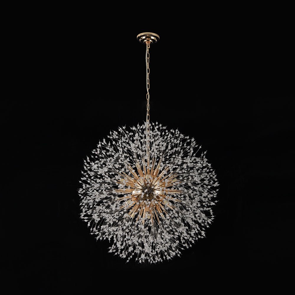 Modern Glam 16 - Light Starburst Dandelion Crystal Glass Chandelier - LightfixturesUAE