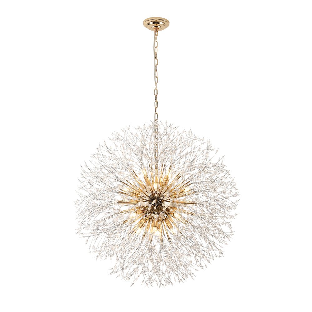 Modern Glam 16 - Light Starburst Dandelion Crystal Glass Chandelier - LightfixturesUAE
