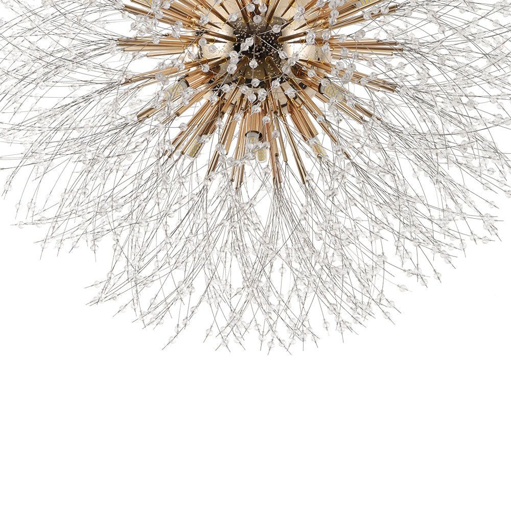 Modern Glam 16 - Light Starburst Dandelion Crystal Glass Chandelier - LightfixturesUAE