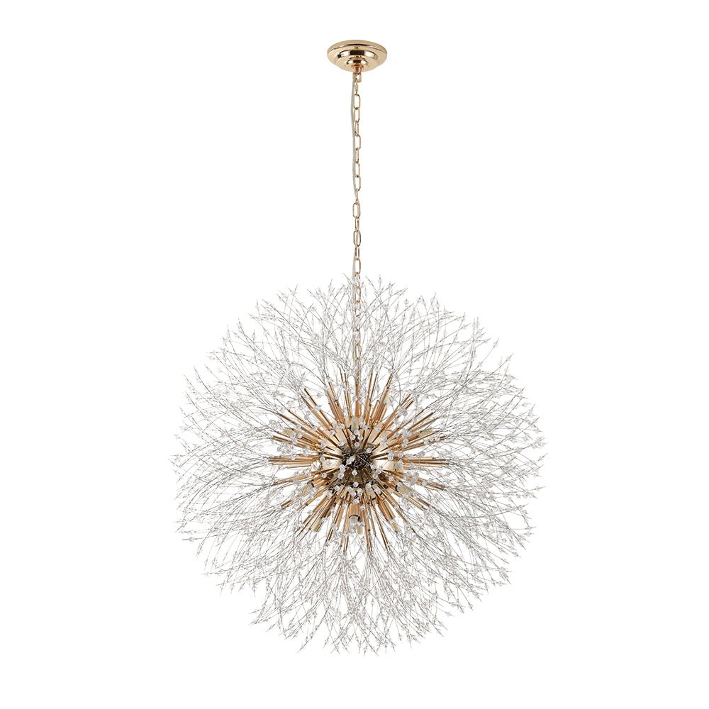 Modern Glam 16 - Light Starburst Dandelion Crystal Glass Chandelier - LightfixturesUAE
