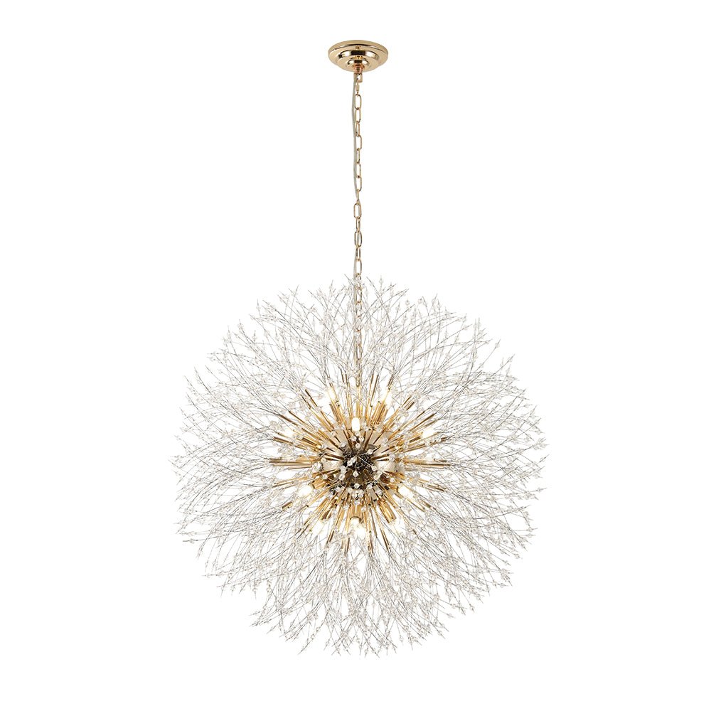 Modern Glam 16 - Light Starburst Dandelion Crystal Glass Chandelier - LightfixturesUAE