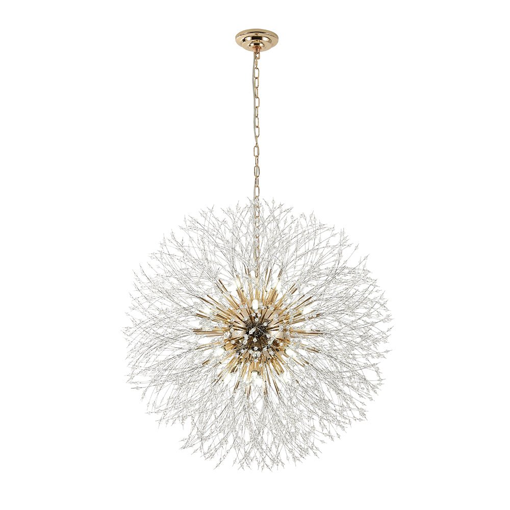 Modern Glam 16 - Light Starburst Dandelion Crystal Glass Chandelier - LightfixturesUAE