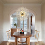 Modern Glam 16 - Light Starburst Dandelion Crystal Glass Chandelier - LightfixturesUAE