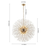 Modern Glam 16 - Light Starburst Dandelion Crystal Glass Chandelier - LightfixturesUAE