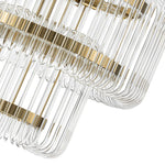 Modern Glam 9 - Light Two - Tiered Glass Rod Round Chandelier - LightfixturesUAE