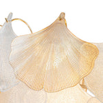 Modern Glam Ginkgo Leaf Shell Glass Chandelier - LightfixturesUAE