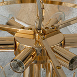 Modern Glam Ginkgo Leaf Shell Glass Chandelier - LightfixturesUAE