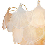 Modern Glam Ginkgo Leaf Shell Glass Chandelier - LightfixturesUAE