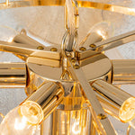 Modern Glam Ginkgo Leaf Shell Glass Chandelier - LightfixturesUAE