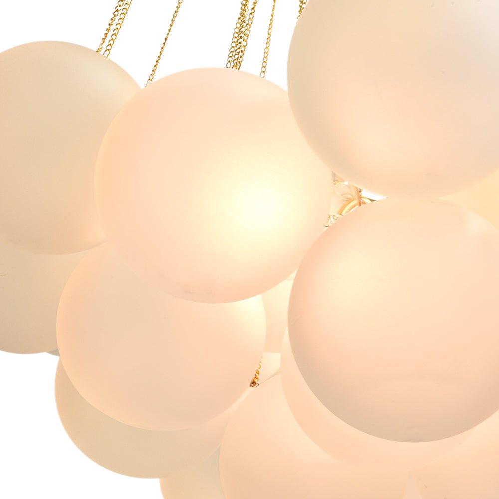 Modern Globe Bubble Cluster Glass Ball Chandelier - LightfixturesUAE