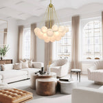 Modern Globe Bubble Cluster Glass Ball Chandelier - LightfixturesUAE