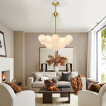 Modern Globe Bubble Cluster Glass Ball Chandelier - LightfixturesUAE
