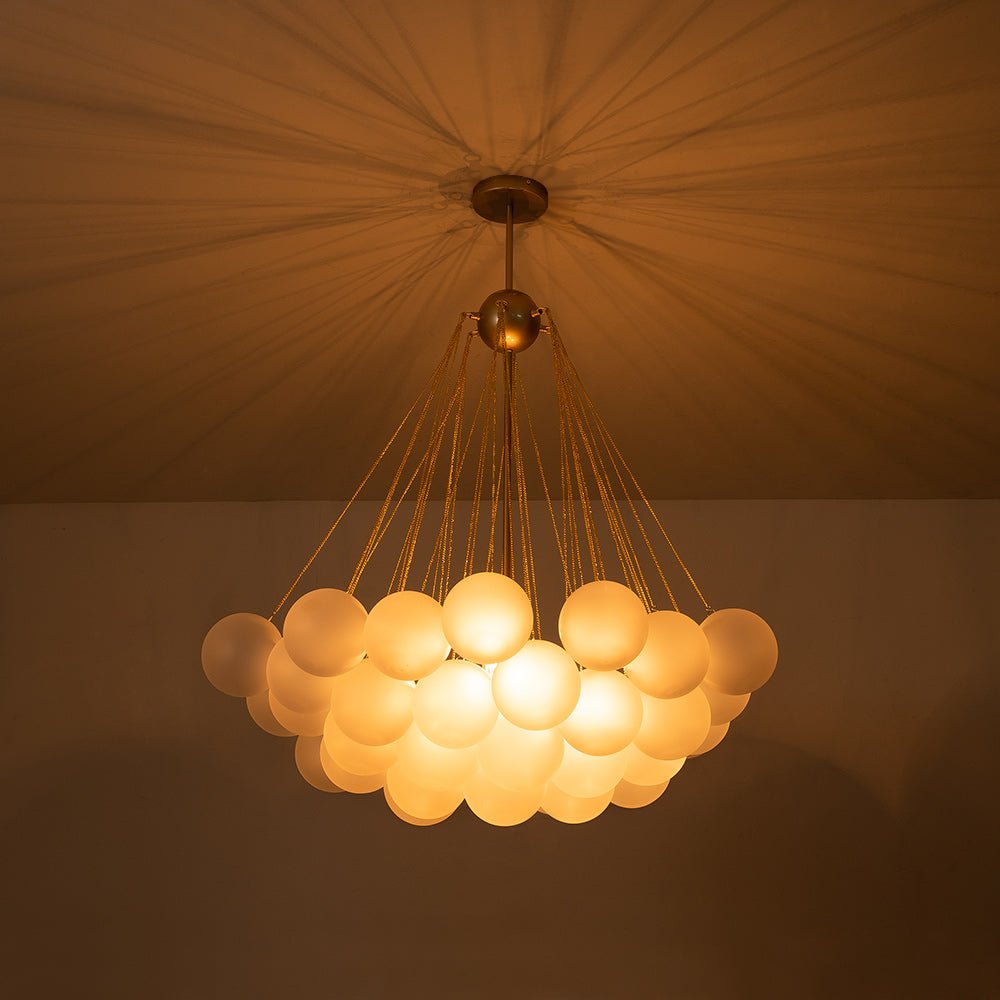 Modern Globe Bubble Cluster Glass Ball Chandelier - LightfixturesUAE