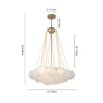 Modern Globe Bubble Cluster Glass Ball Chandelier - LightfixturesUAE