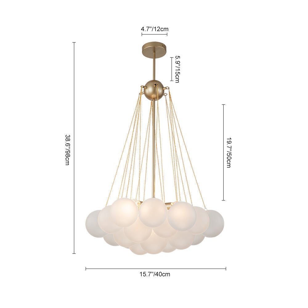 Modern Globe Bubble Cluster Glass Ball Chandelier - LightfixturesUAE
