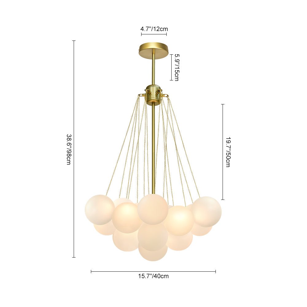 Modern Globe Bubble Cluster Glass Ball Chandelier - LightfixturesUAE