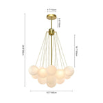 Modern Globe Bubble Cluster Glass Ball Chandelier - LightfixturesUAE