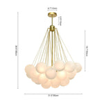 Modern Globe Bubble Cluster Glass Ball Chandelier - LightfixturesUAE