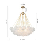 Modern Globe Bubble Cluster Glass Ball Chandelier - LightfixturesUAE