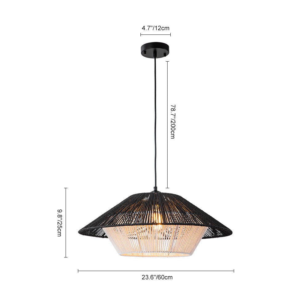 Modern Hand - Woven Hat Hemp Island Chandelier - LightfixturesUAE