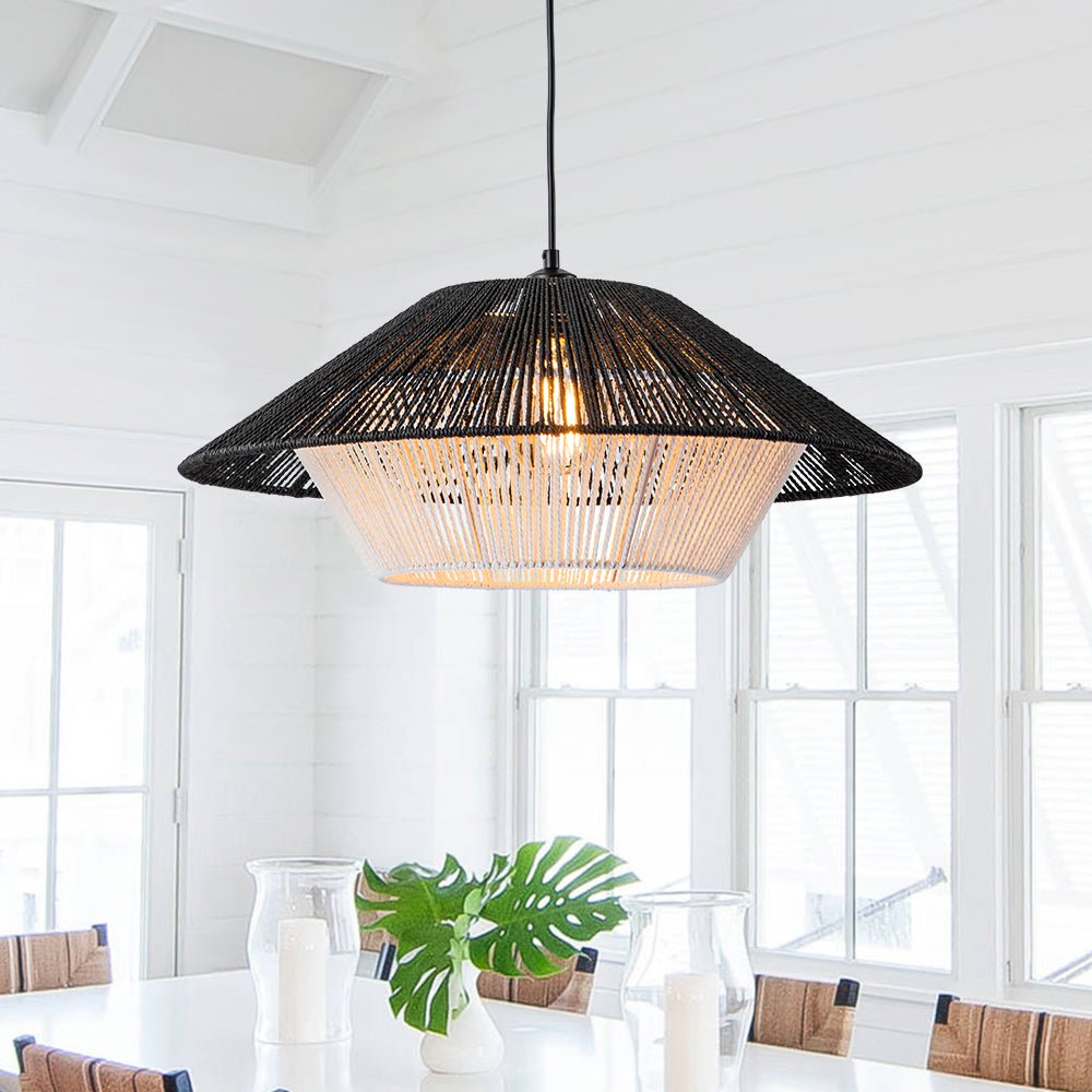 Modern Hand - Woven Hat Hemp Island Chandelier - LightfixturesUAE