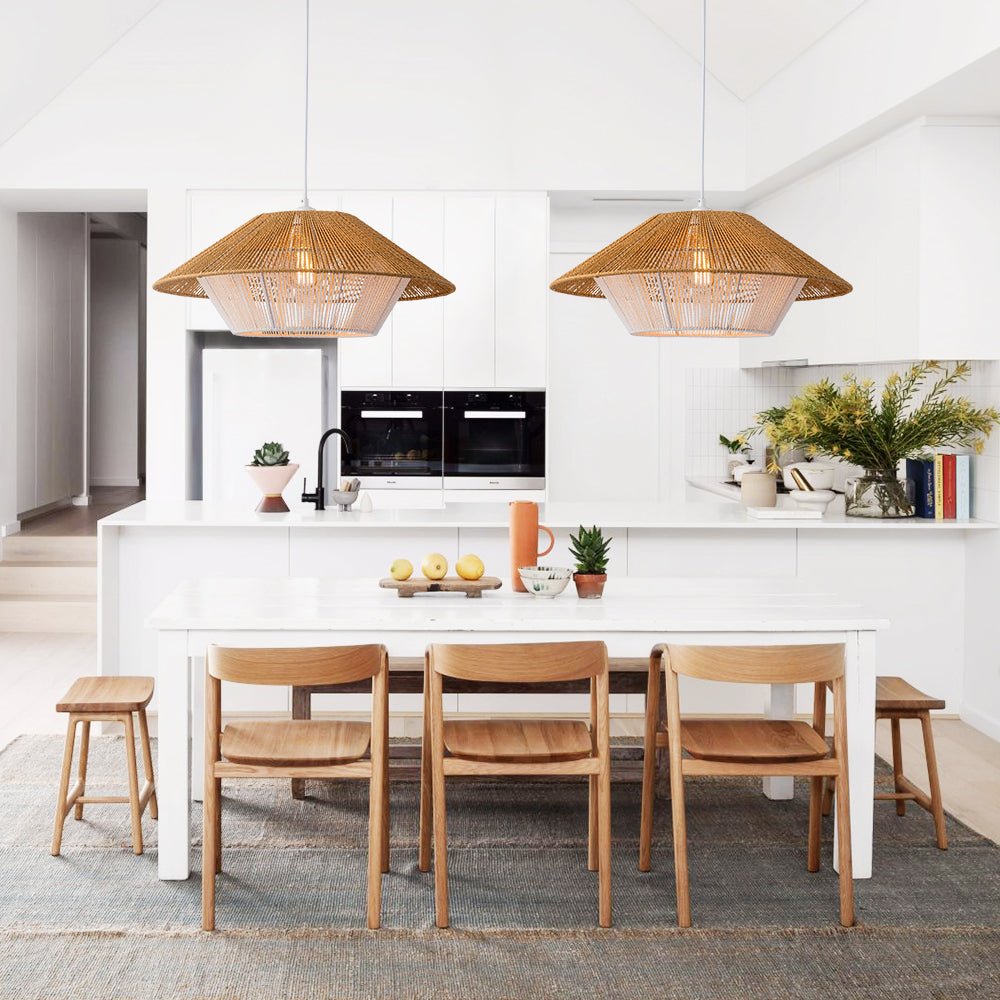 Modern Hand - Woven Hat Hemp Island Chandelier - LightfixturesUAE