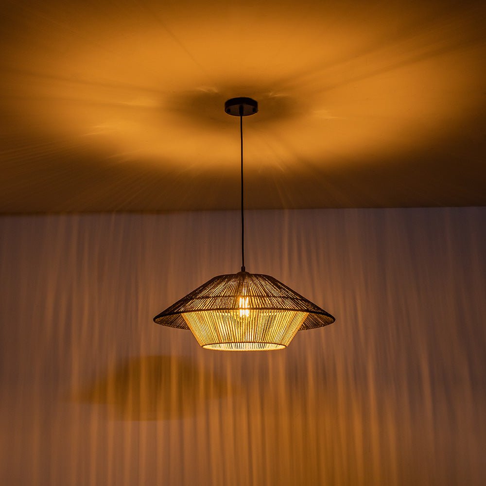 Modern Hand - Woven Hat Hemp Island Chandelier - LightfixturesUAE