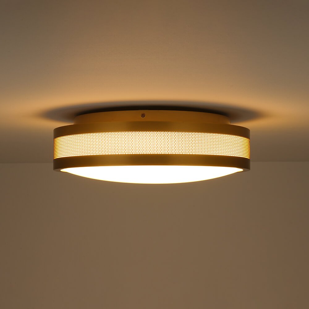 Modern Hollow Design Round Dimmable LED Flush Mount - LightfixturesUAE