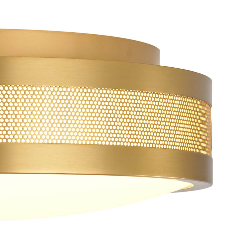Modern Hollow Design Round Dimmable LED Flush Mount - LightfixturesUAE