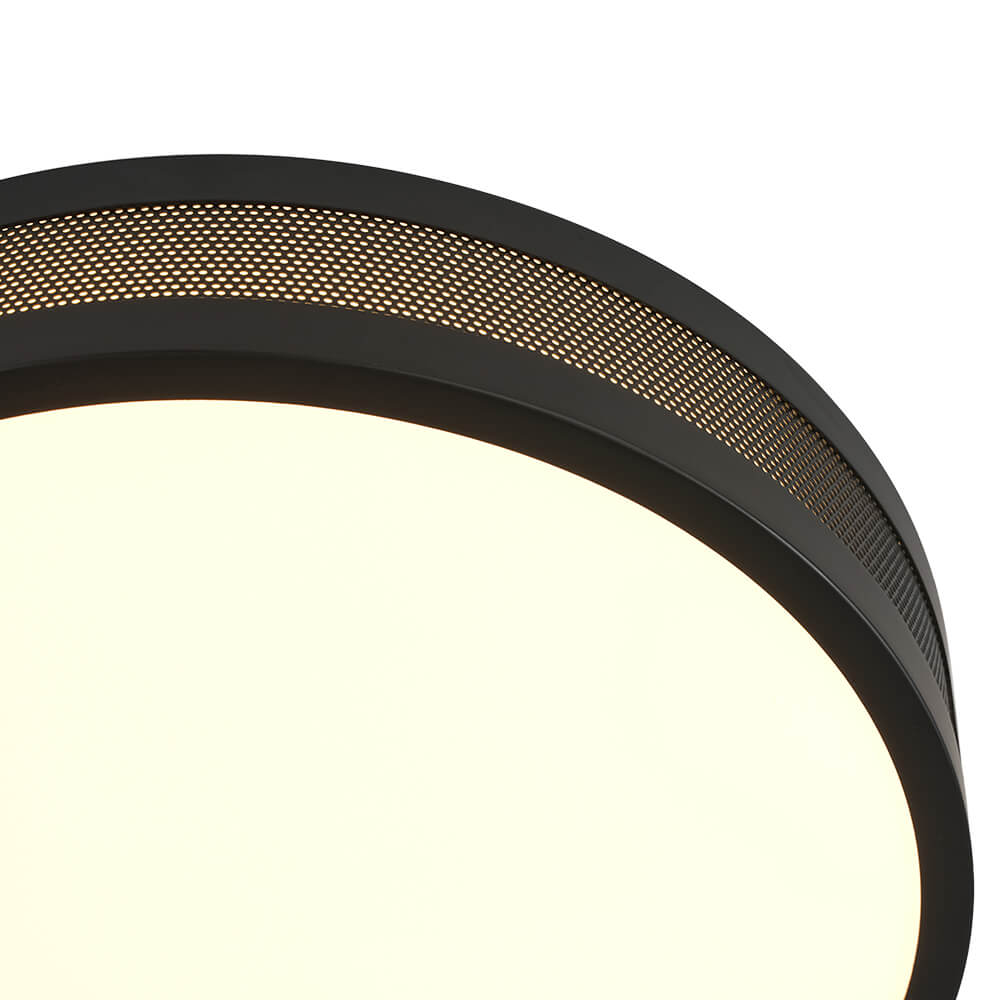 Modern Hollow Design Round Dimmable LED Flush Mount - LightfixturesUAE