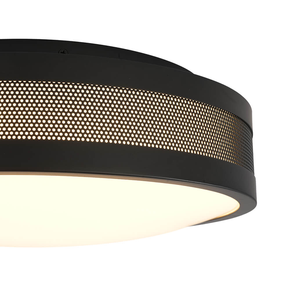 Modern Hollow Design Round Dimmable LED Flush Mount - LightfixturesUAE