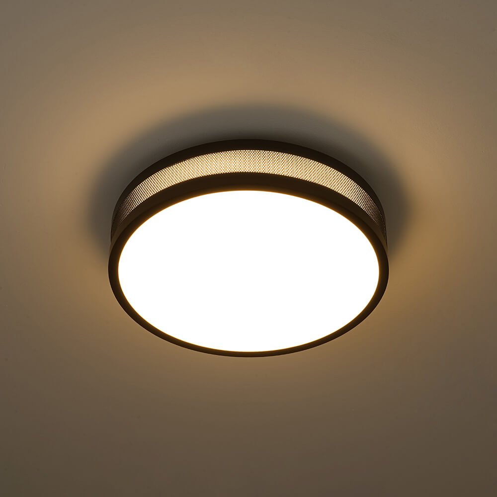 Modern Hollow Design Round Dimmable LED Flush Mount - LightfixturesUAE