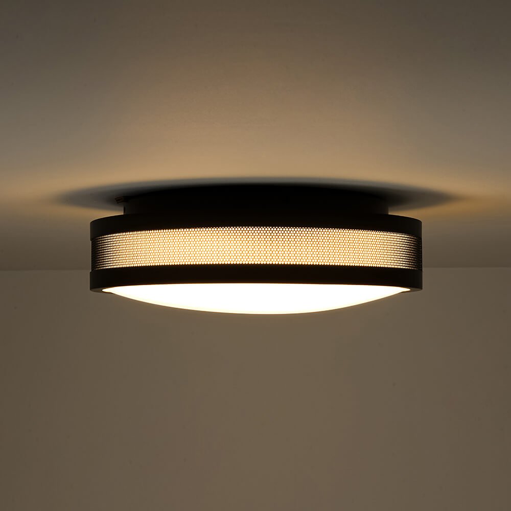 Modern Hollow Design Round Dimmable LED Flush Mount - LightfixturesUAE