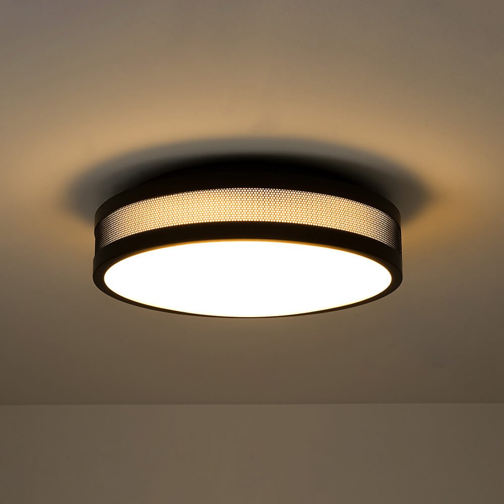 Modern Hollow Design Round Dimmable LED Flush Mount - LightfixturesUAE