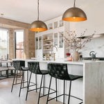Modern Industrial Brass Dome Pendant Light - LightfixturesUAE