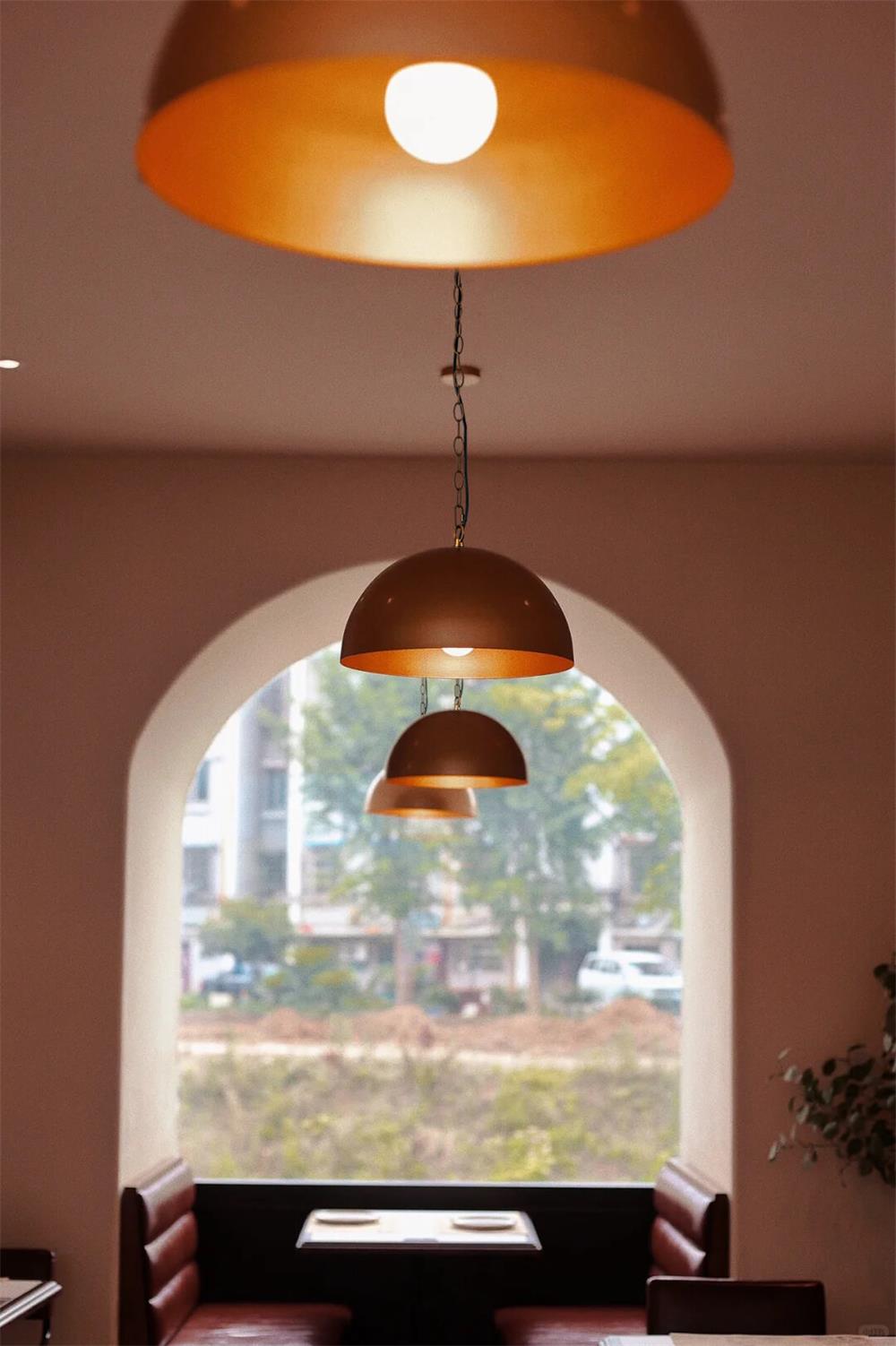 Modern Industrial Brass Dome Pendant Light - LightfixturesUAE
