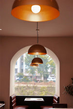 Modern Industrial Brass Dome Pendant Light - LightfixturesUAE