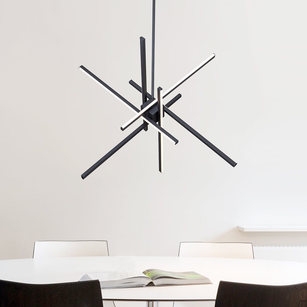 Modern LED Sputnik Cross Arms Chandelier - LightfixturesUAE