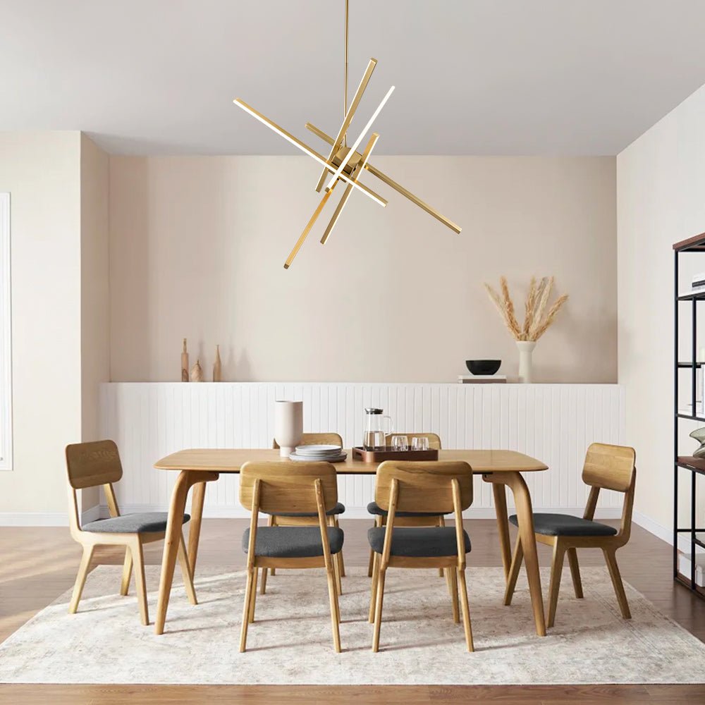 Modern LED Sputnik Cross Arms Chandelier - LightfixturesUAE
