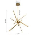Modern LED Sputnik Cross Arms Chandelier - LightfixturesUAE