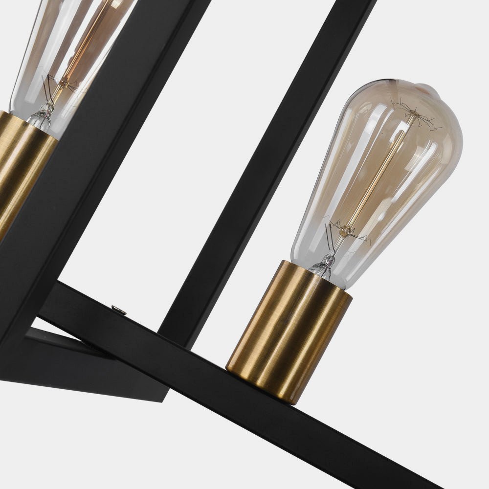 Modern Linear 6 - Light Rectangle Chandelier - LightfixturesUAE