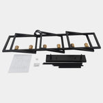 Modern Linear 6 - Light Rectangle Chandelier - LightfixturesUAE