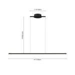 Modern Linear Dimmable LED Island Chandelier - LightfixturesUAE